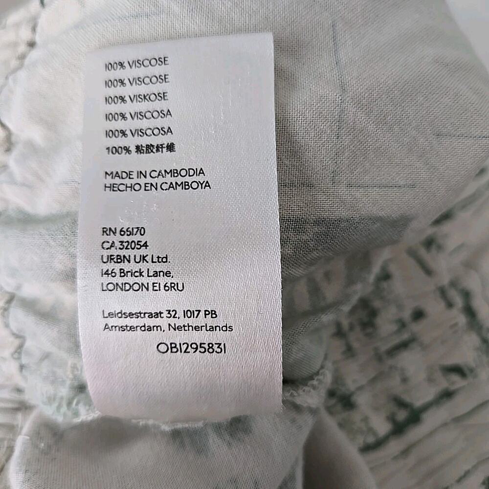 Urban Outfitters Carmen Postcard Print Pull On Pants Small Lounge Casual Leisure - Picture 8 of 8